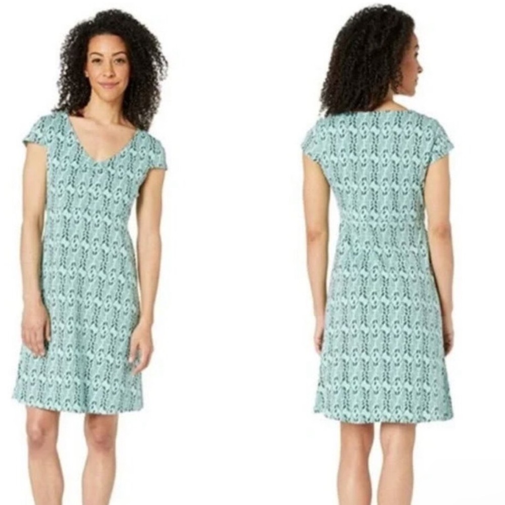 Toad and Co Womens Dress Small Green‎ RosemarieAquifer Petal  Comfort Cap Sleeve